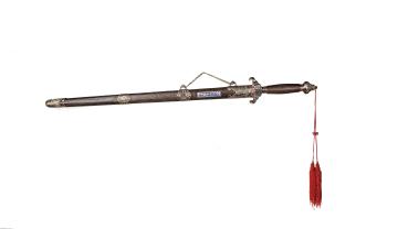 Tai Chi Schwert Übungsschwert mit Holzscheide braun